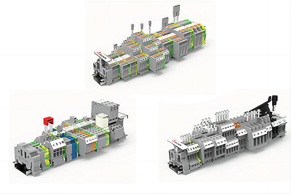 Green connector-rail type terminal
